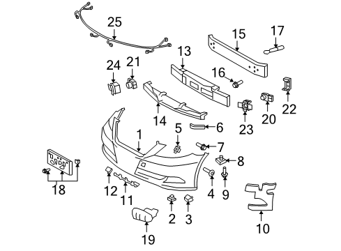 2008 Lexus LS600h Automatic Temperature Controls Sensor, Ultrasonic, NO.2 Diagram for 89341-50070-A1