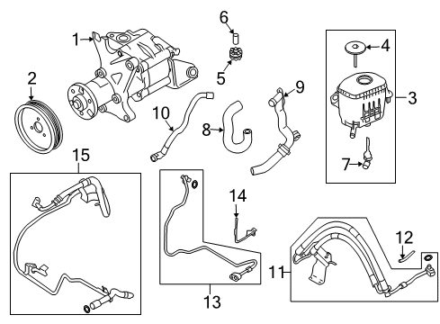 2011 BMW 750Li P/S Pump & Hoses, Steering Gear & Linkage Power Steering Pump Diagram for 32416796493