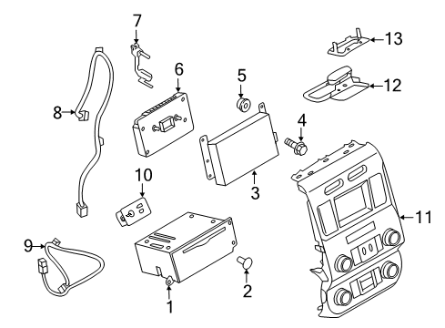 2017 Ford F-350 Super Duty Sound System Cable Diagram for HC3Z-14D202-B