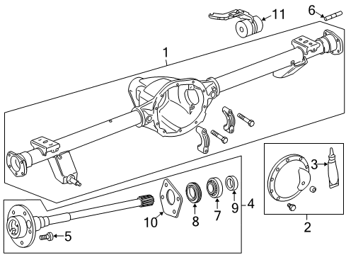 2002 Jeep Liberty Axle Housing - Rear RETAINER-Axle Shaft Seal Diagram for 5066486AA