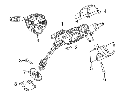 2021 Jeep Cherokee Switches Cover-Dash Seal Diagram for 68337892AA