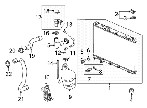 2020 Honda CR-V Powertrain Control HOSE B, RESERVE TANK Diagram for 19104-5TZ-H00