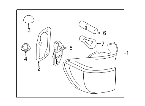 2012 BMW X5 Bulbs Outer Tail Lamp/Left Diagram for 63217227791