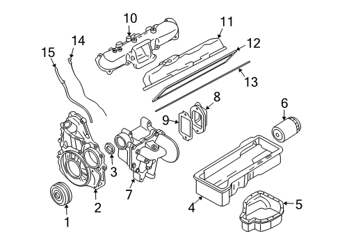 2003 GMC Sierra 2500 HD Filters Valve Cover Gasket Diagram for 97188896