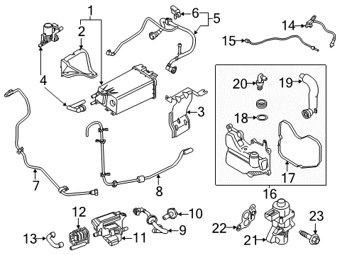 2017 Ford C-Max Emission Components Pump Assembly Diagram for HM5Z-9C111-A