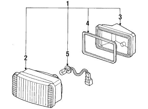 1995 Nissan 300ZX Fog Lamps Lens-Fog Lamp Diagram for 26156-30P00