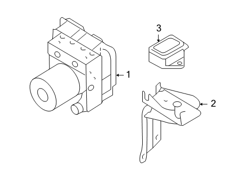 2012 Hyundai Santa Fe ABS Components Bracket-Hydraulic Module Diagram for 58960-2B500