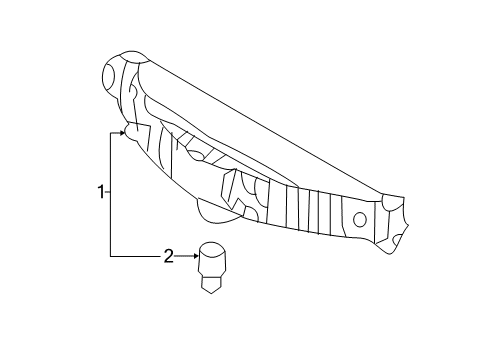 2011 Hyundai Elantra High Mount Lamps Lamp Assembly-High Mounted Stop Diagram for 92700-3X000