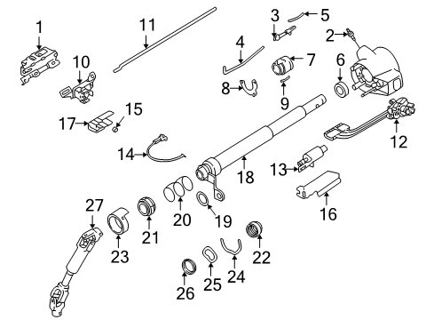 1995 Chevrolet Astro Switches Shift Tube Washer Diagram for 7832112