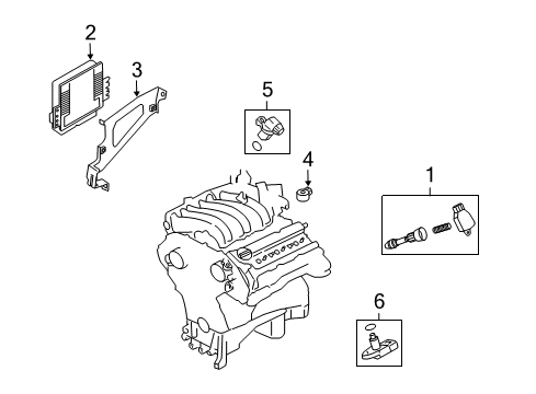 2008 Infiniti FX35 Powertrain Control Engine Control Module Diagram for 23710-3V65B