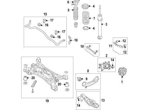 2021 Kia Sorento Rear Suspension Components, Lower Control Arm, Upper Control Arm, Stabilizer Bar Spring-Rr Diagram for 55330R5010