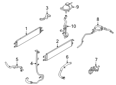 2020 Lincoln Aviator Radiator & Components Radiator Diagram for L1MZ-8005-J