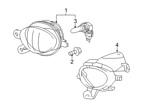 2010 Lexus IS350 Chassis Electrical - Fog Lamps Lamp Unit Diagram for 81211-53290