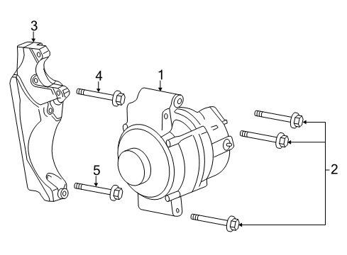 2012 Chevrolet Captiva Sport Alternator Alternator Diagram for 23280476