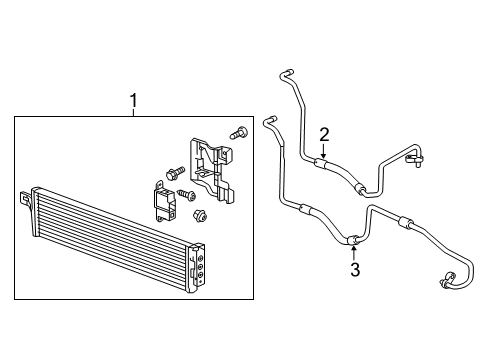 2019 Buick Envision Trans Oil Cooler Outlet Hose Diagram for 23249576