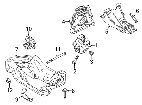2017 BMW X5 Engine & Trans Mounting ASA-BOLT Diagram for 07129907183