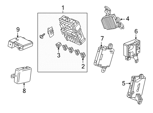 2016 Acura RDX Lift Gate Box Assembly, Fuse (Rewritable) Diagram for 38200-TX4-A21