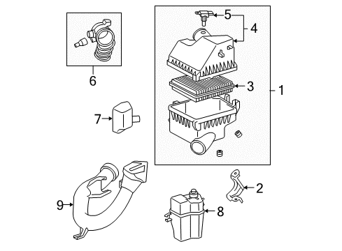 2006 Toyota RAV4 Powertrain Control Air Hose Diagram for 17881-28260