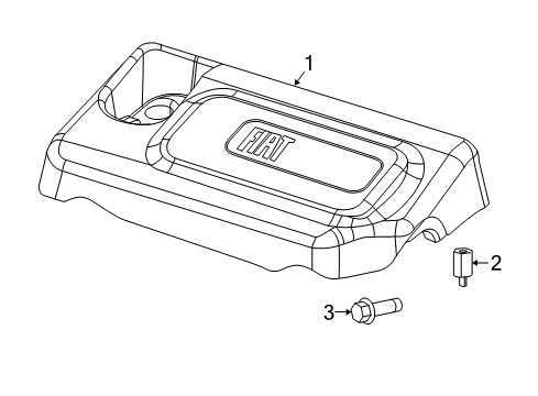 2016 Fiat 500X Engine Appearance Cover Bolt Diagram for 68267895AA