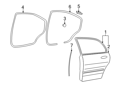 2010 Kia Optima Rear Door Panel-Rear Door Outer LH Diagram for 771112G010