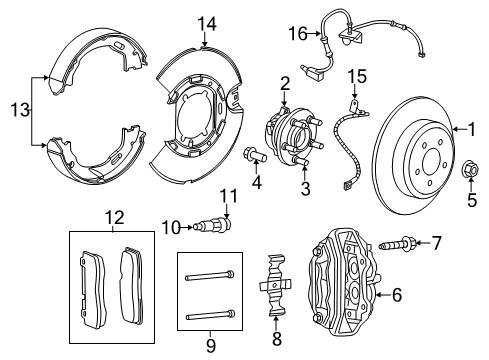 2017 Dodge Charger Brake Components Screw-HEXAGON FLANGE Head Diagram for 6102016