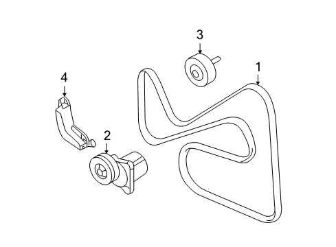 2006 Ford Fusion Belts & Pulleys Belt Tensioner Diagram for 1S7Z-6A228-AE