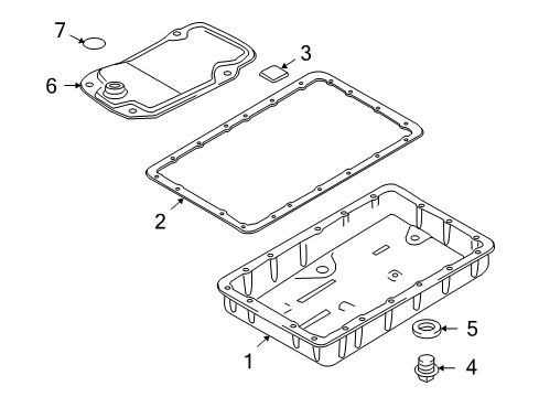 2011 Hyundai Genesis Automatic Transmission Pan Assembly-Automatic Transaxle Oil Diagram for 45201-3C100