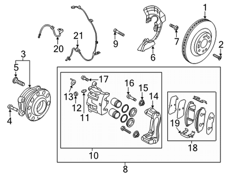 2022 Kia Carnival Front Brakes Sensor Assembly-Wheel Sp Diagram for 58940R0000