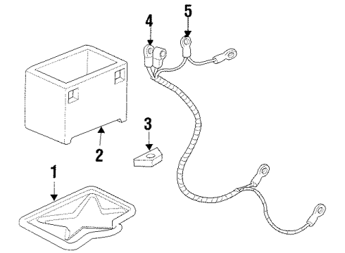 1999 Oldsmobile Intrigue Battery Positive Cable Diagram for 15321237