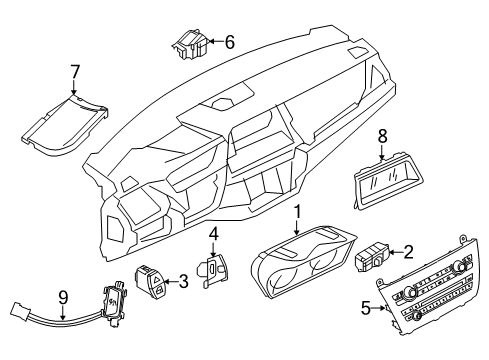 2015 BMW X6 Instruments & Gauges Speedometer Diagram for 62106821076