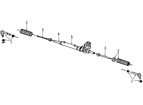 1993 Mercury Villager P/S Pump & Hoses, Steering Gear & Linkage Power Steering Return Hose Diagram for F3XY-3A713-A