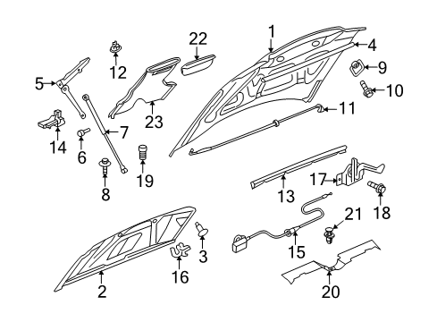 2006 Dodge Charger Hood & Components Screw-HEXAGON Head Diagram for 6506077AA