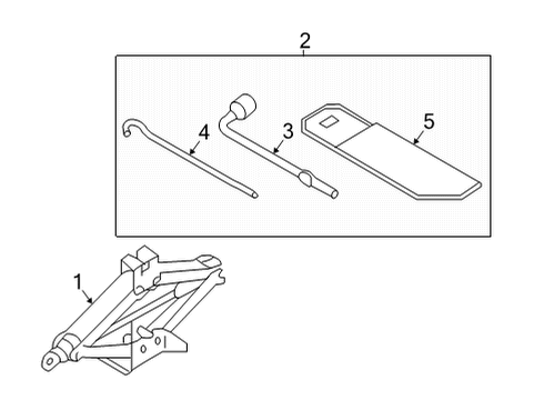 2022 Hyundai Tucson Jack & Components TOOL SET-OVM Diagram for 09130-CW000