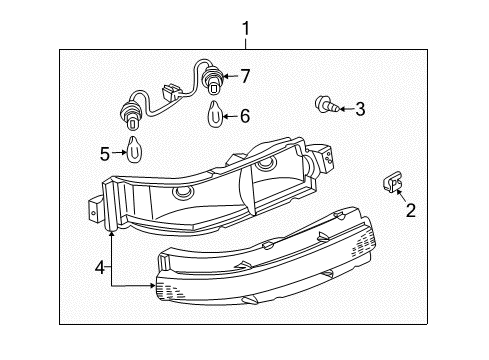 2003 Nissan 350Z Bulbs Harness Assembly Rear Combination Diagram for 26551-CD01A