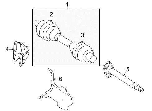 2019 Infiniti QX30 Drive Axles - Front SHAFT FT DRIVE Diagram for 39101-HG00A