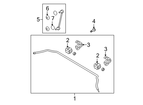 2010 Hyundai Elantra Stabilizer Bar & Components - Rear Bar Assembly-Rear Stabilizer Diagram for 55510-2H100
