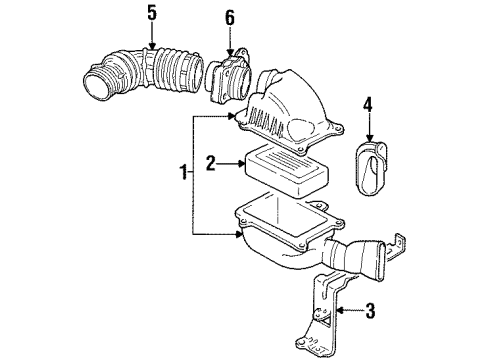 1995 Chevrolet Monte Carlo Filters DUCT, Air Cleaner Intake Diagram for 25098798