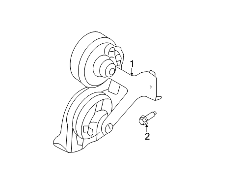 2011 Lincoln MKX Horn Horn Bolt Diagram for -W706281-S437M