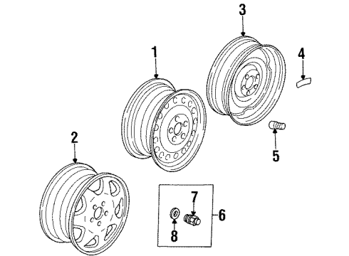 1997 Honda Odyssey Wheels Disk, Aluminum Wheel (15X6Jj) (Enkei) Diagram for 42700-SX0-A21