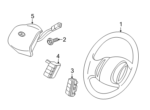 2010 Lincoln Navigator Steering Column & Wheel, Steering Gear & Linkage Control Switch Diagram for 8H6Z-9C888-EA