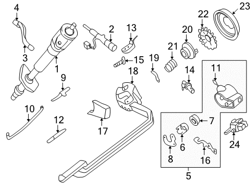 1994 Chevrolet S10 Ignition Lock COLUMN, Steering Diagram for 26045263