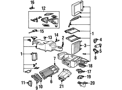 1997 Lincoln Continental Air Conditioner Motor Diagram for F7OZ-19E616-AA