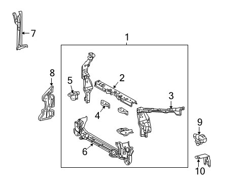 2011 Toyota Corolla Switches & Sensors Stay Diagram for 52142-02100