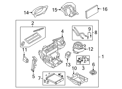 2008 Saturn Astra Blower Motor & Fan Heater Assembly Diagram for 93182458