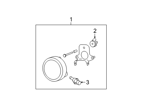 2004 Buick Rendezvous Bulbs Fog Lamp Assembly Diagram for 10353349