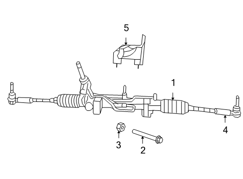 2007 Jeep Compass P/S Pump & Hoses, Steering Gear & Linkage Shield-Heat Diagram for 5105829AB