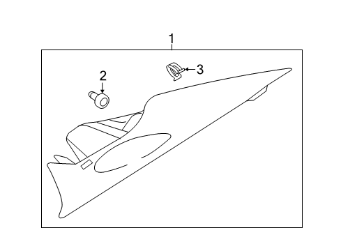 2015 Hyundai Sonata Interior Trim - Quarter Panels Trim Assembly-Rear Pillar RH Diagram for 85860-C2000-TRY