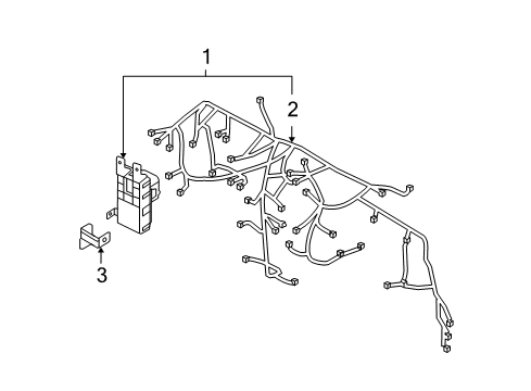 2008 Hyundai Santa Fe Fuse Box Wiring Assembly-Main Diagram for 91108-0W322