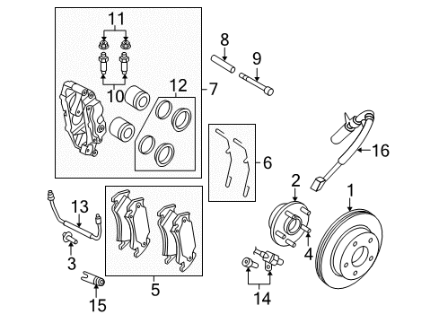 2006 Dodge Ram 1500 Anti-Lock Brakes Sleeve-Brake CALIPER Diagram for 5166550AA