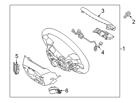 2015 Hyundai Sonata Steering Wheel & Trim Paddle Shift Switch Assembly, Left Diagram for 96770-C2000